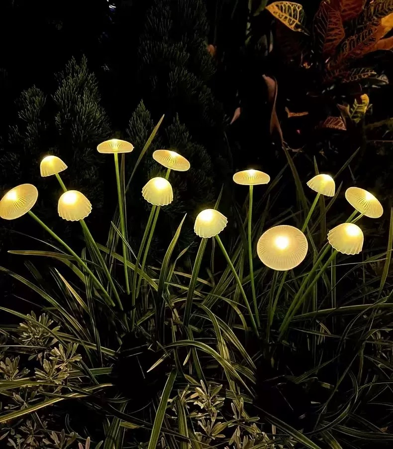 Factory LED Solar Outdoor Decoration Rope Light Jellfish Mushroom Holiday Light