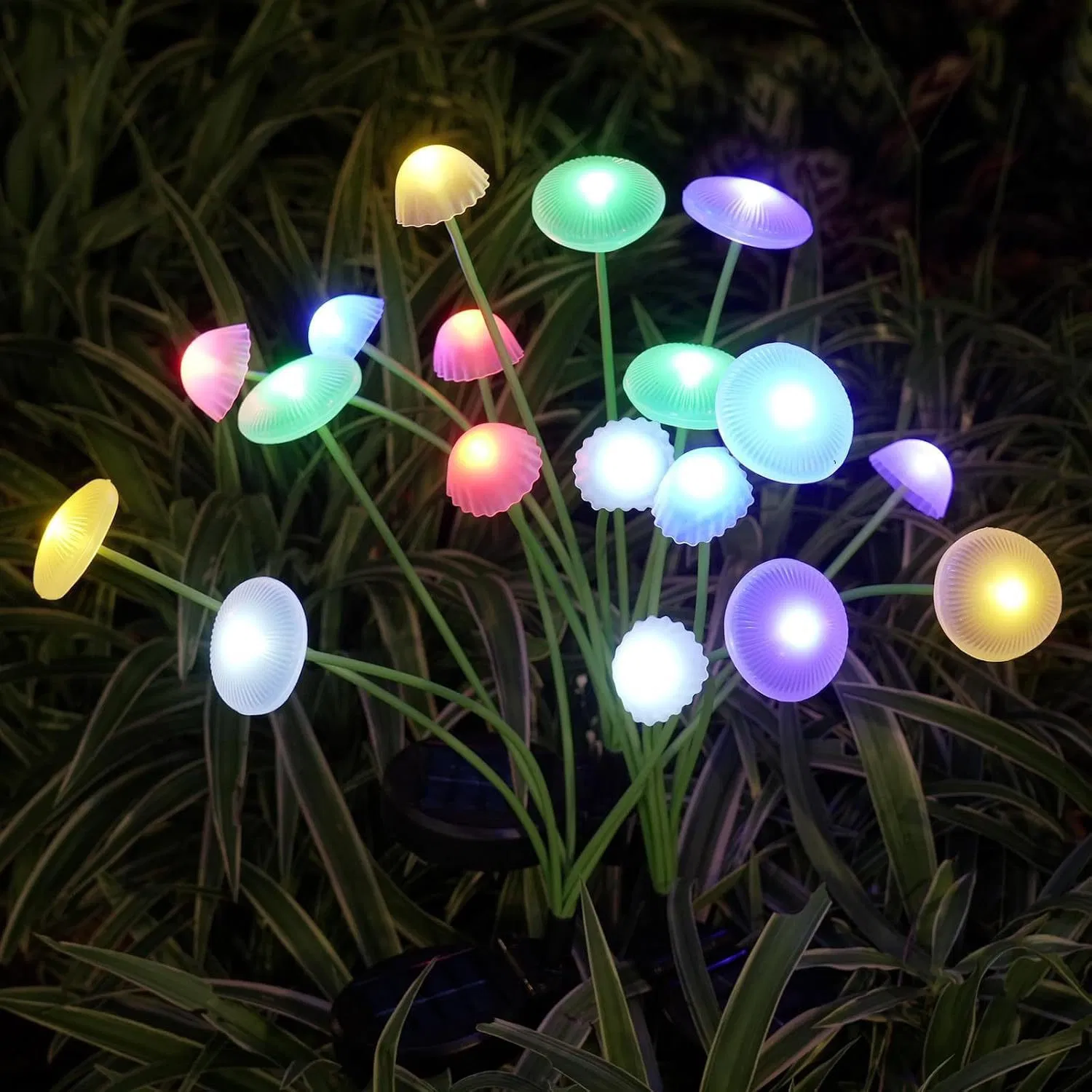 Factory LED Solar Outdoor Decoration Rope Light Jellfish Mushroom Holiday Light