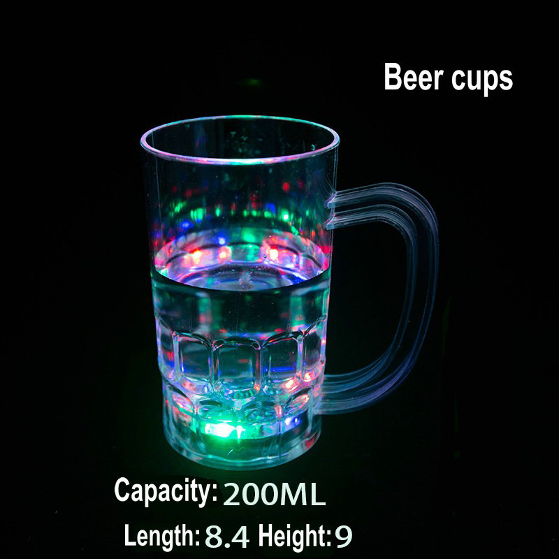 Automatically Shine Plastic LED Flashing Wine Glass Cup Wine Bar Cup