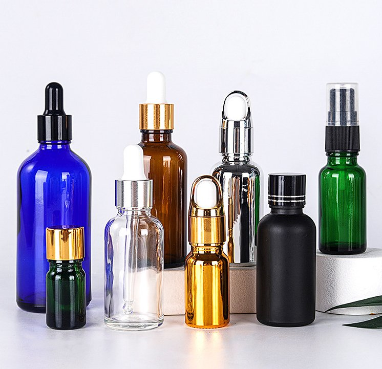 Glass Dropper Bottle Cosmetic Glass Bottle Essential Oil Bottle with Sprayer Dropper Bottle 5ml 10ml 15ml 20ml 30ml 50ml 100ml