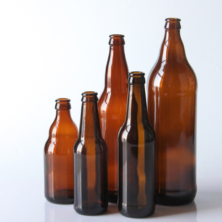 Eco-Friendly Colored Glass Beer Bottles in 330ml and 500ml Sizes