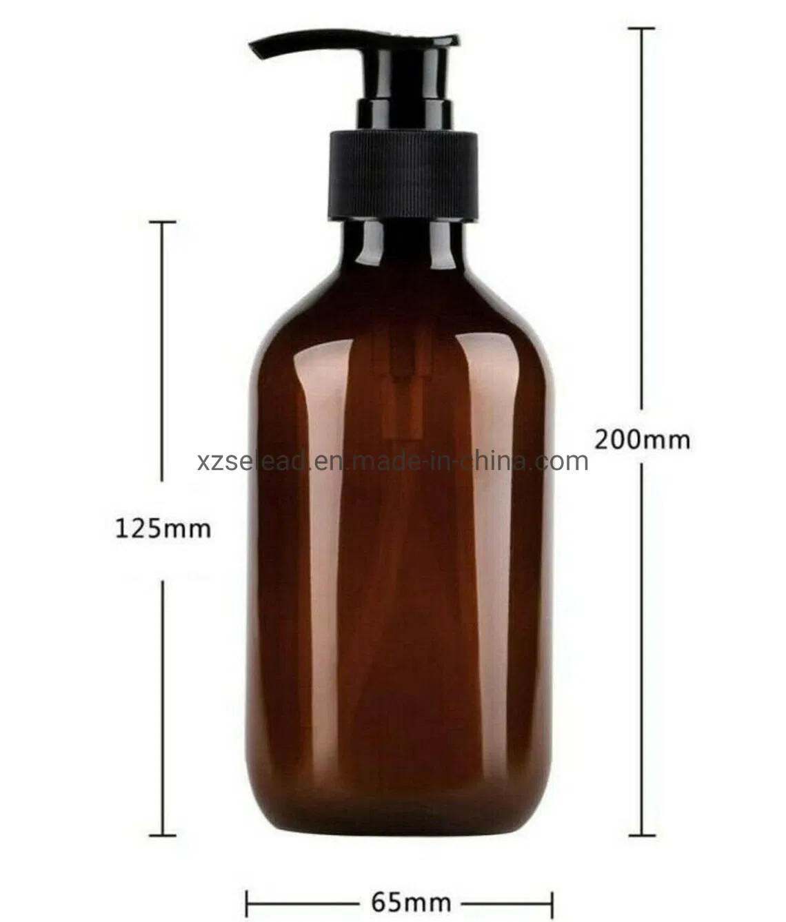 250ml 500ml 8oz 16oz Amber Boston Round Hand Wash Bath Lotion Shampoo Dispenser Soap Pump Glass Bottle