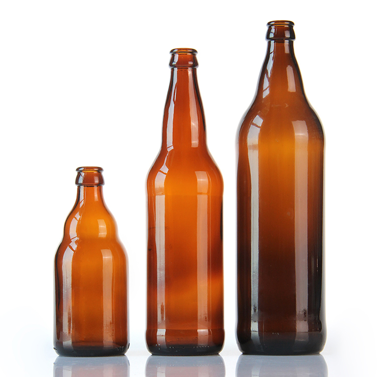 Eco-Friendly Colored Glass Beer Bottles in 330ml and 500ml Sizes