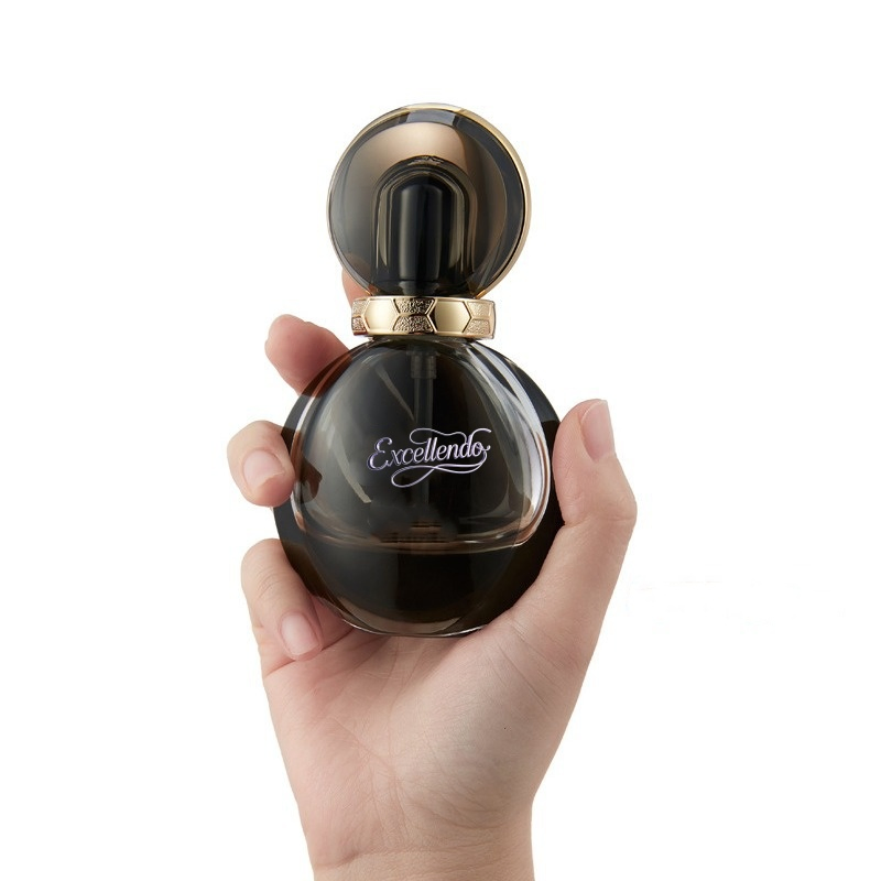 35ml Black Circular Foundation Greige Glass Cosmetic Bottle for Lotion Essence