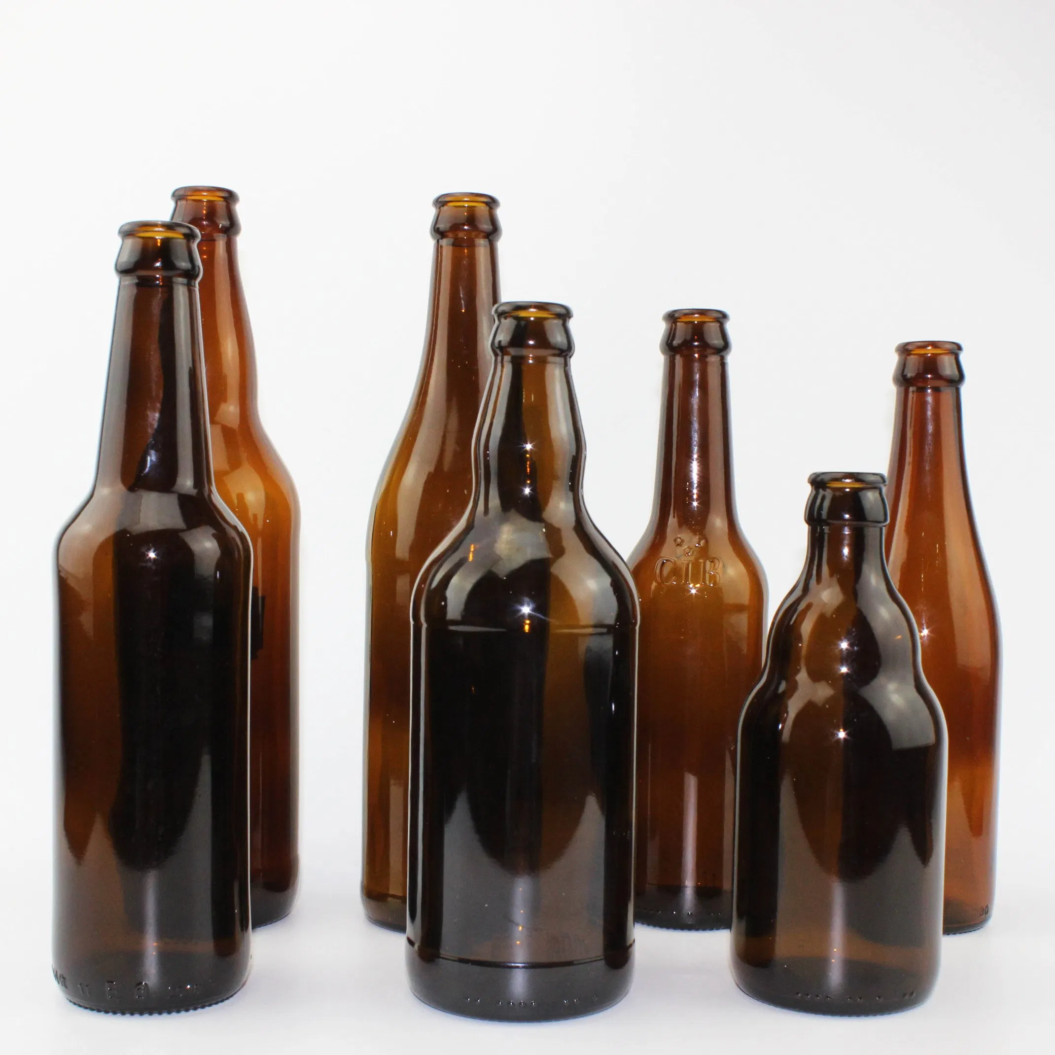 Empty 250ml 330ml 450ml 500ml 620ml 650ml 750ml Free Design Green Amber Brown Blue Soda Beer Glass Bottle Wholesale for Juice Drinks Lager Bier