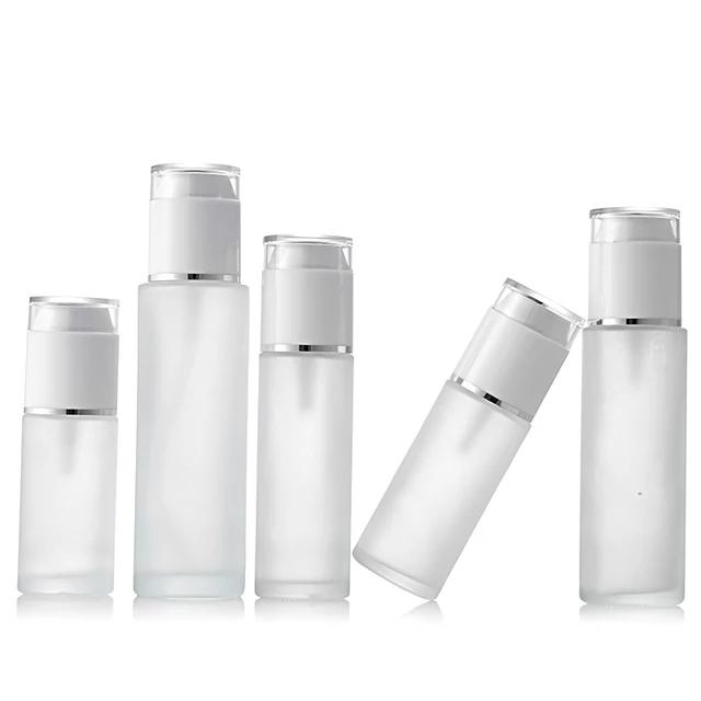 100ml Emulsion Glass Bottle with Spray Lotion Pump Free Sample