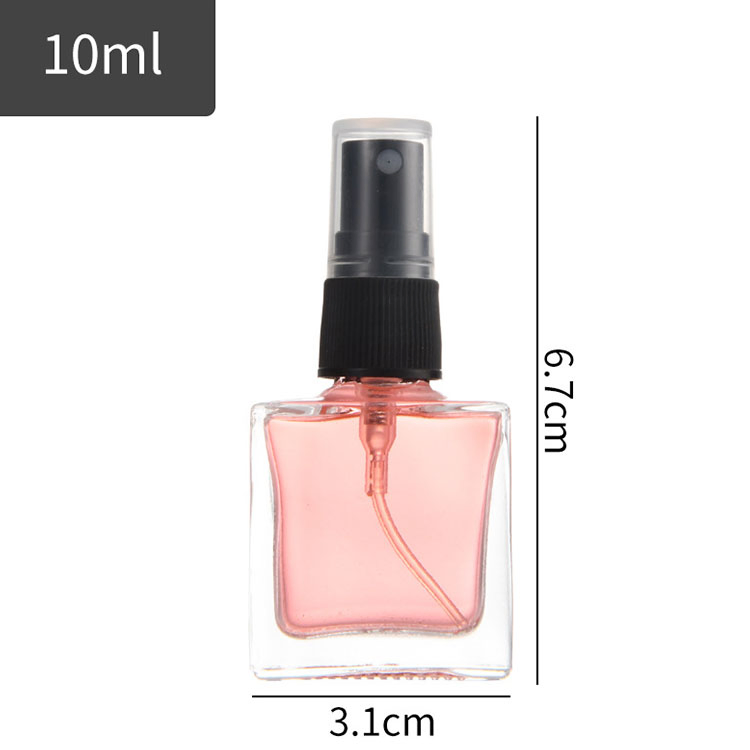 Free Sample Wholesale 30ml 50ml 100ml Clear Square Custom Spray Refillable Luxury Empty Glass