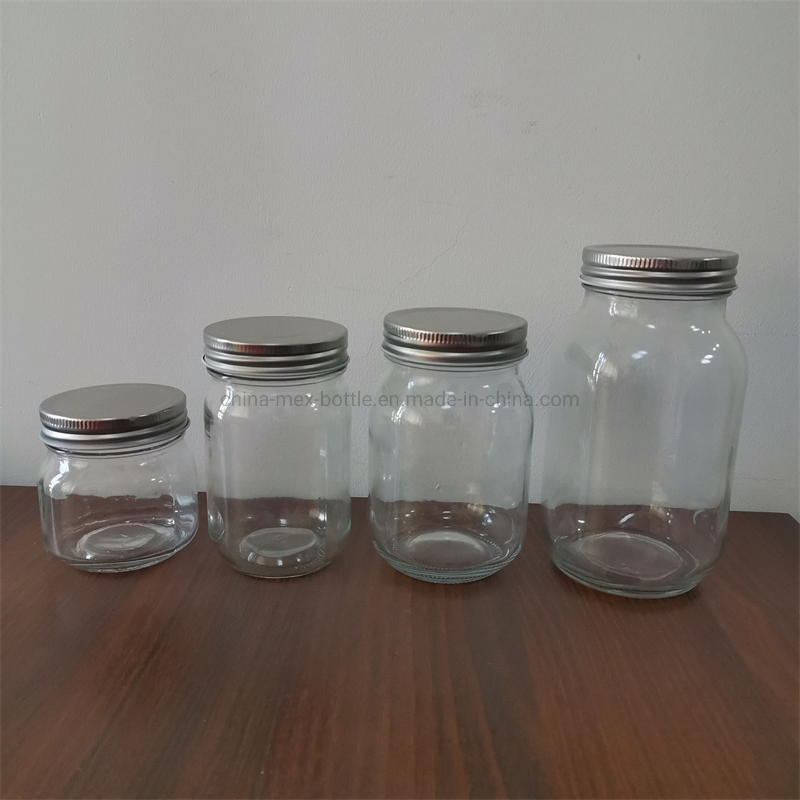 Food Storage Empty Glass Mason Jar Honey Glass Jar