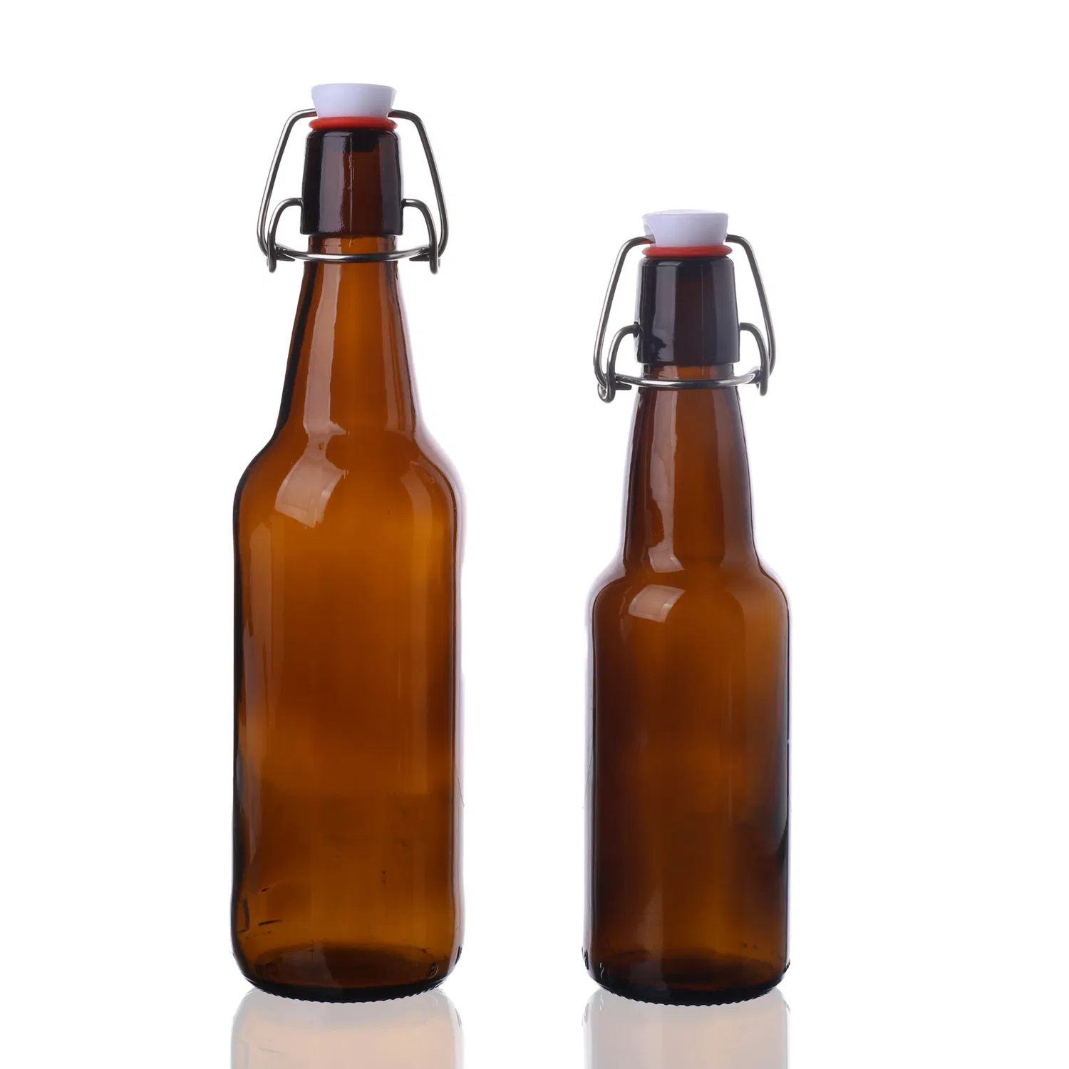 Hot Sale Airtight Brown Amber Beer Empty Glass Swing Top Bottle