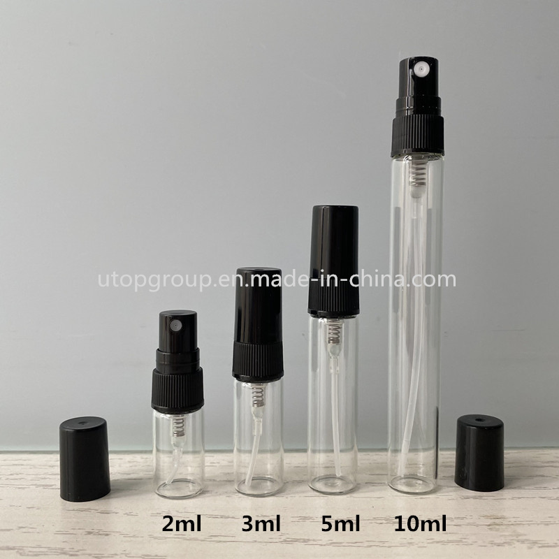 Mini Empty 2ml 3ml 5ml 10ml Glass Spray Perfume Decants Bottle with Mist Sprayer