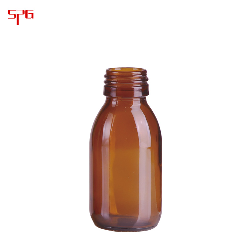 Amber Glass Bottle for Syrup
