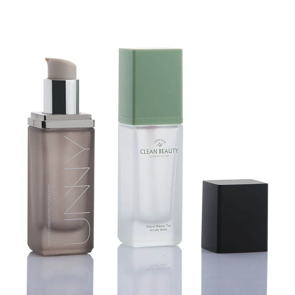 Factory Hot Selling 30ml Glass Foundation Lotion Bottle Popular Cosmetic Use