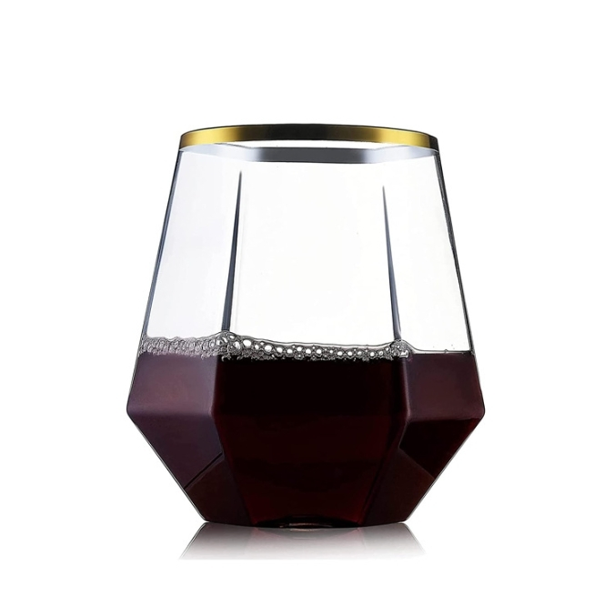 Pet Plastic Unbreakable Stemless Wine Glass Bar Party