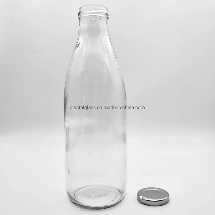 Food Grade Glass Milk or Yogurt Packaging Bottle with Twist off Lid 950ml