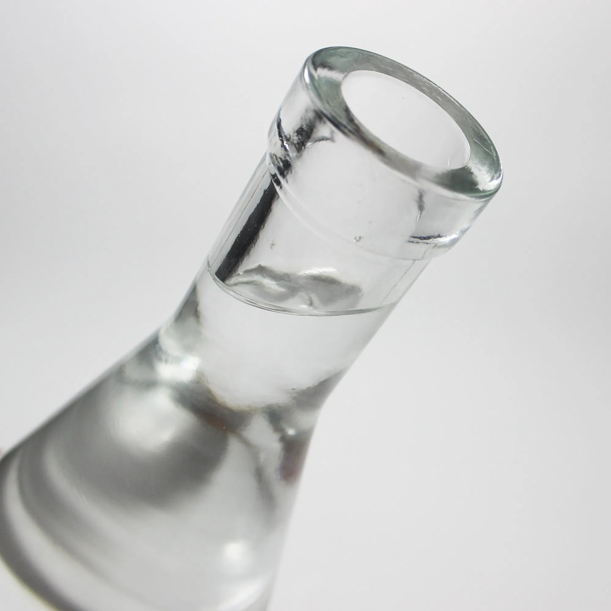 Wholesale 150ml 250ml 750ml Transparent Cone Shape Wine Glass Bottle Black Drinks Juice Beverage Storage Coffee Milk Glass Water Bottle with Printed Logo