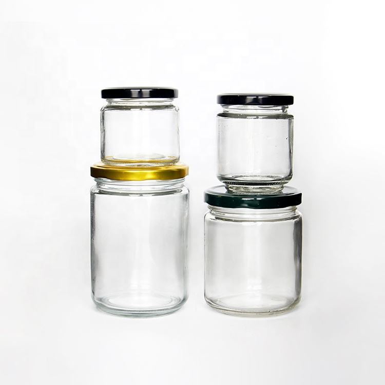 350ml Airtight Wide Food Storage Canister Empty Chili Sauce Coconut Oil Glass Bottle with Sealing Top Lid