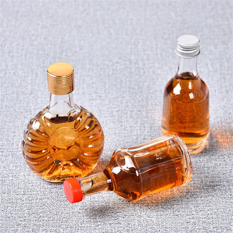 30ml 50ml 100ml Mini Wine Bottles Reusable Small Glass Alcohol Bottles