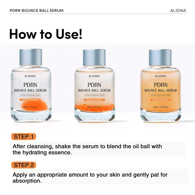 G Salmon Pdrn Bounce Ball Serum Skin Repair Redness Damaged Skin Glass Skin Lightweight Caviar Extract Niacinamide Korean Serum