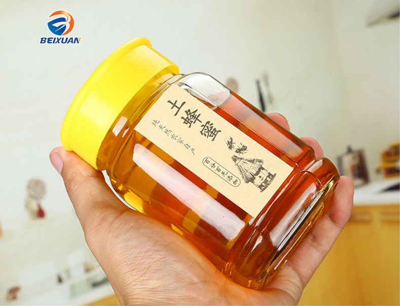 Hot Sell Wholesale 375ml 12.5oz Octagonal Honey Glass Bottlle