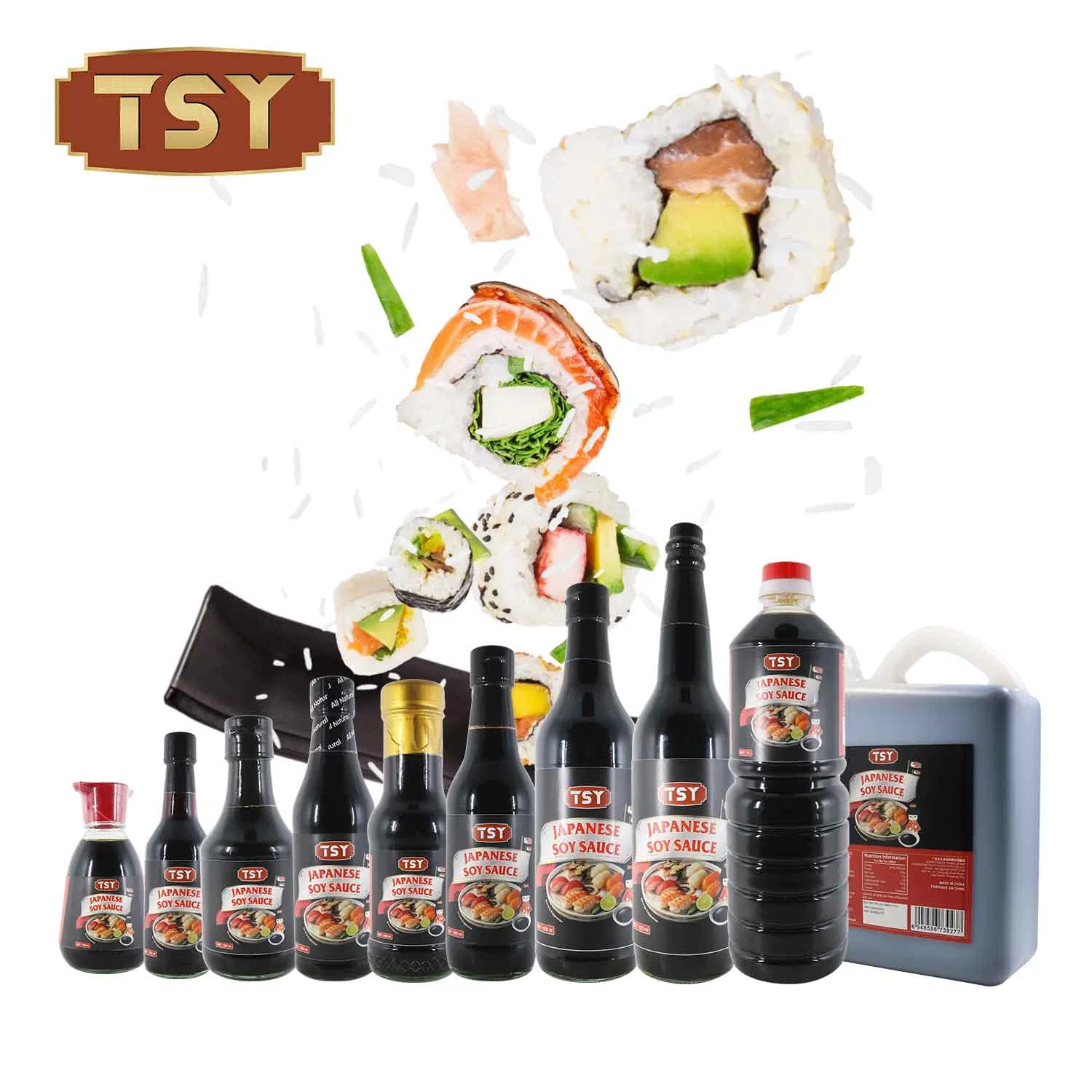 Raw Materials Natural Brewed Glass Bottle Sushi Sauce Japanese Shoyu Soy Sauce