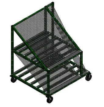 Heavy-Duty Twin Level Glass Harp Storage