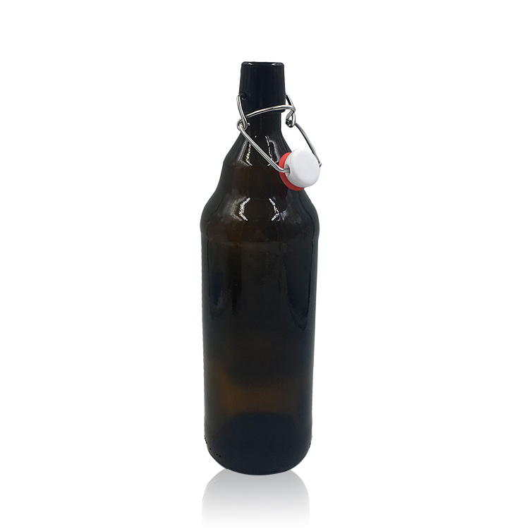 1 Liter Amber Swing Top Beer Bottle Glass Beer Bottle