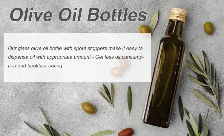 Square Glass Olive Oil Bottle