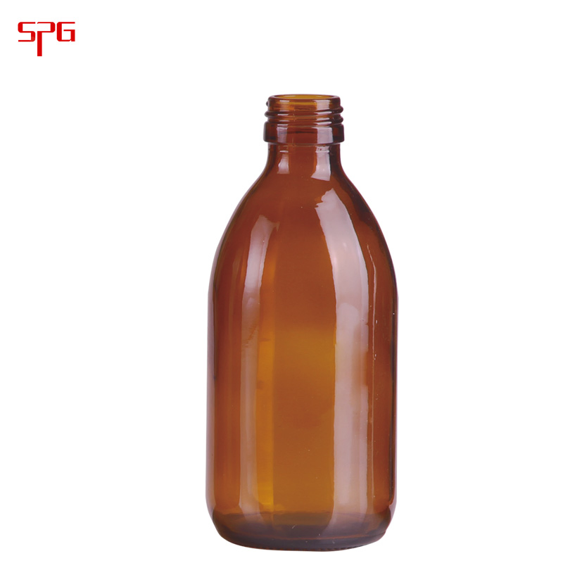 Amber Glass Bottle for Syrup