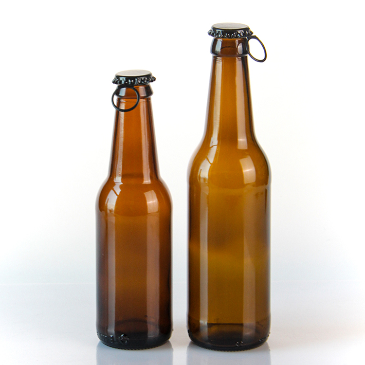 Food Grade 250ml 330ml Wholesale Glass Beer Bottle with Aluminum Lid