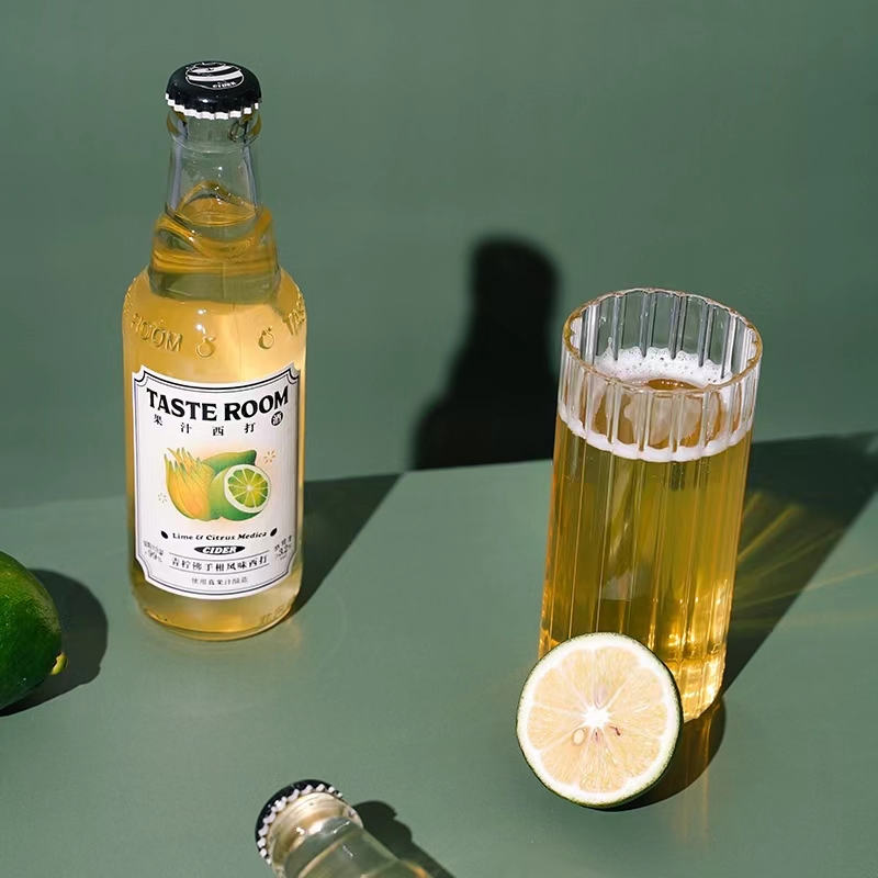 OEM Glass Bottle 230ml Alcoholic Beverage Lemoncider/ Fruit Beer/Hard Soda