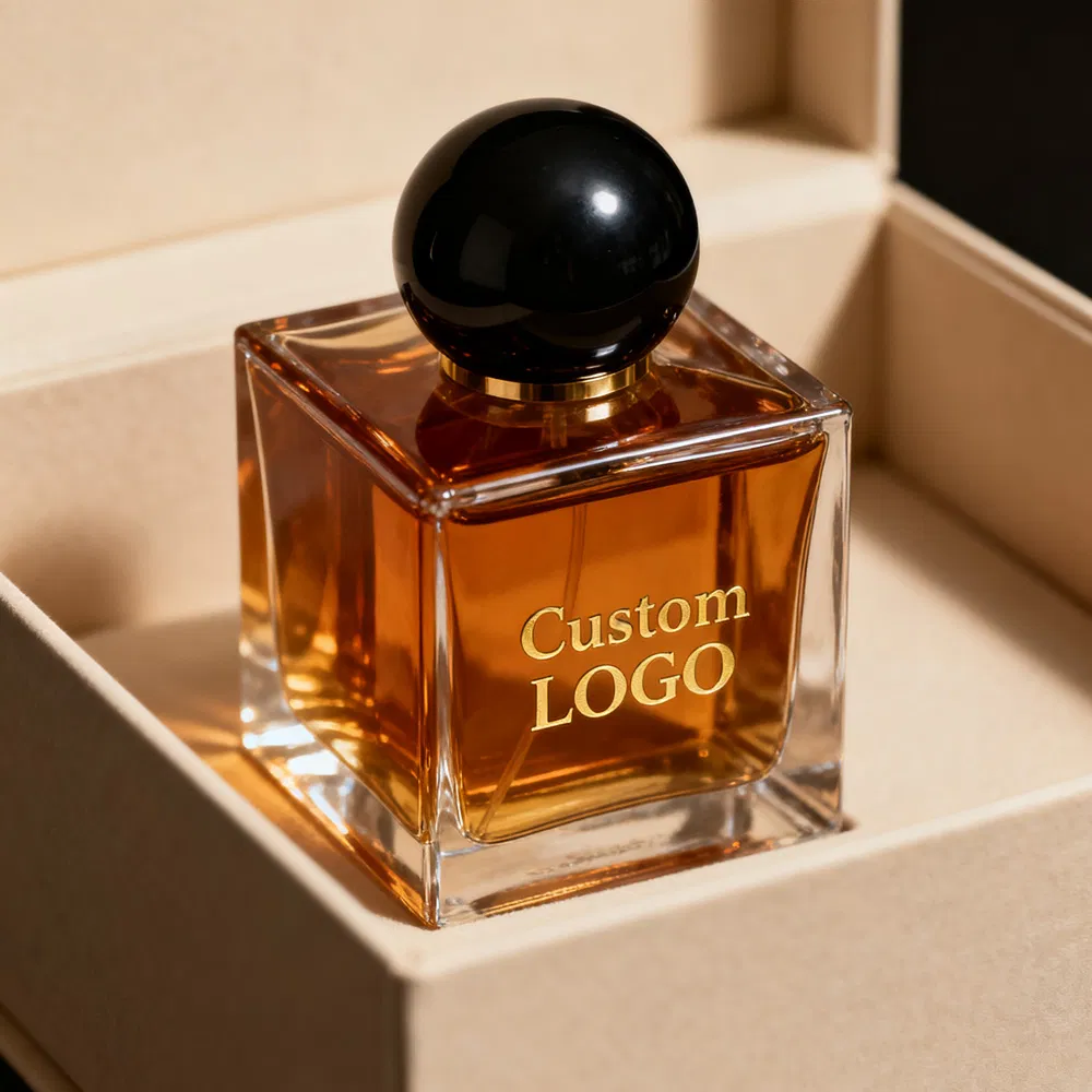 Wholesale Custom Color Logo Square Empty Luxury Cube Glass Fragrance Oil Perfume Bottle