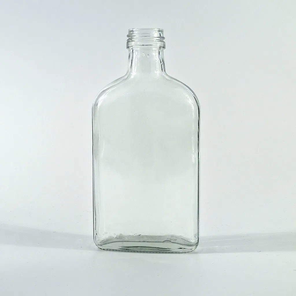 Flat Glass Wine Bottle