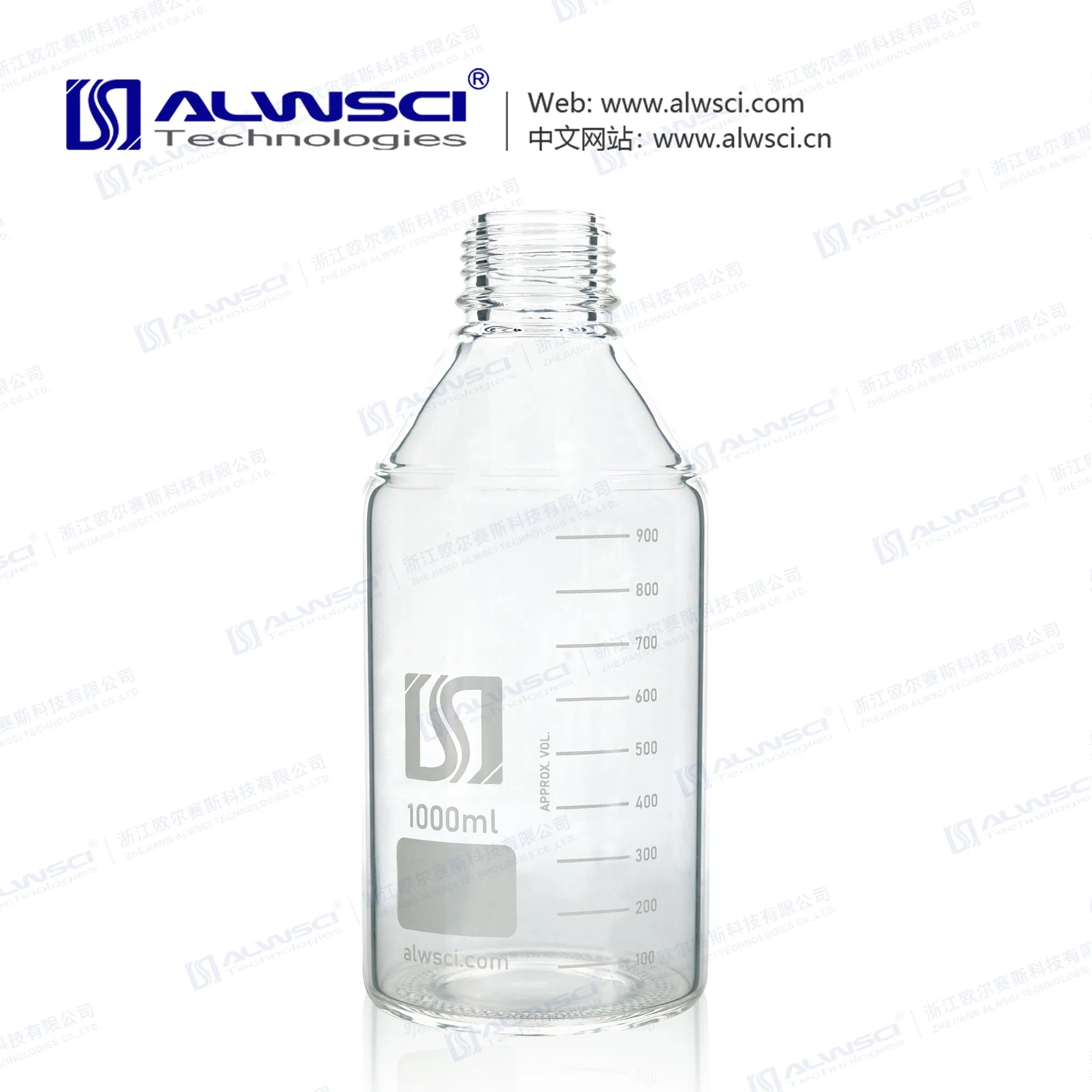 Alwsci Chromatography 1000ml Gl 45 Reagent Glass Bottle with Blue PP Screw Cap