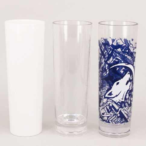 330ml Creative Water Glass PS Glass PC PP Clear Juice Cup Plastic Milk Cup Acrylic Wine Cup