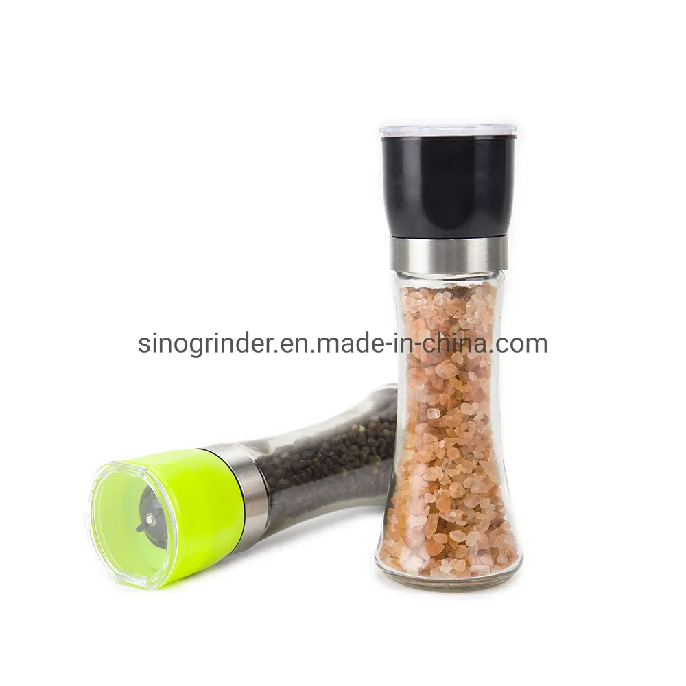 Amazon Hot Sale Wholesale Stainless Steel Glass Pepper Spice Mills