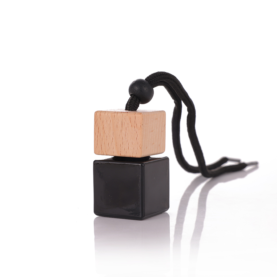 Wholesale car air square frosted glass perfume bottle 8ml