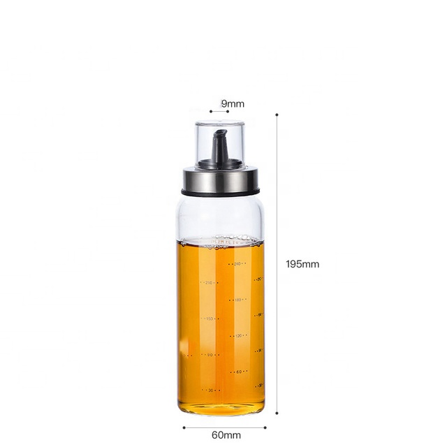 Empty Green Dark Glass Bottles for Olive Oil Vinegar or 250 Ml Label Printing Olive Oil Bottle Dispenser Easy Pour Spout Set