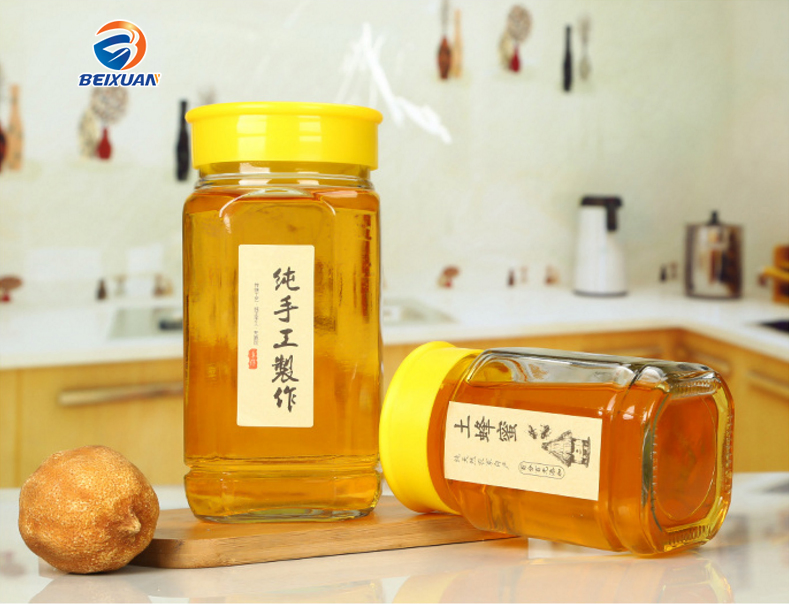 Hot Sell Wholesale 375ml 12.5oz Octagonal Honey Glass Bottlle