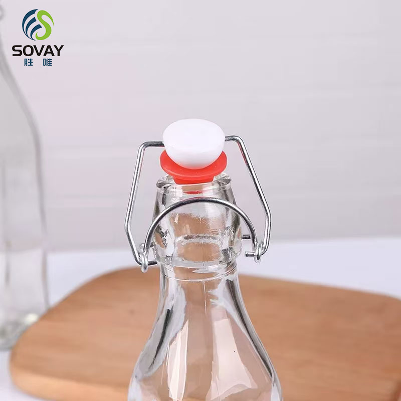 Swing Top Clear Glass Bottles for Milk, Beer, and Spirits - Durable and Eco-Friendly Custom Size Glass Bottles