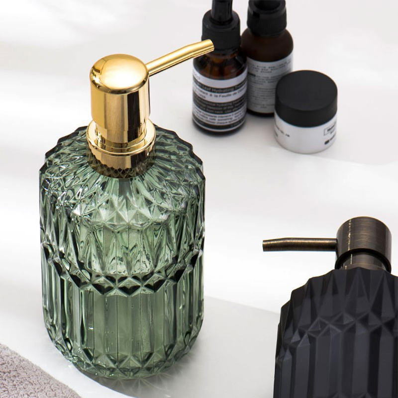 Wholesale Glass Soap Dispenser Hand Soap Dispenser Bottle with Pump with ABS Plastic Pump Lotion