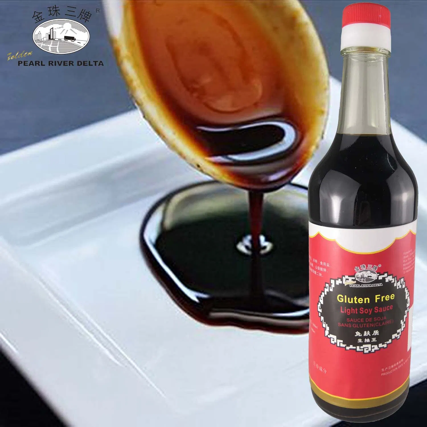 500ml Gluten-Free Light Soya Sauce with Glass Bottle/Plastic Bottle/PE Jar/Pet Jar/Metal Tin/Drum/Small Bag for Exporting