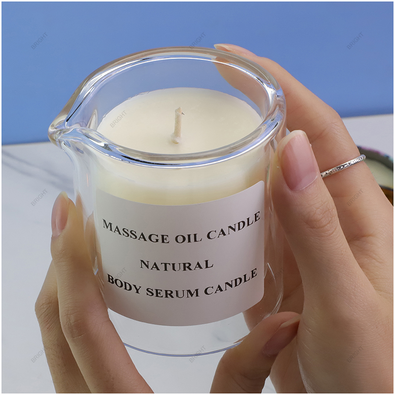 High Quality Wholesale Single Layer Clear Borosilicate Empty Round Glass Candle Jar with Lid for Candle Making