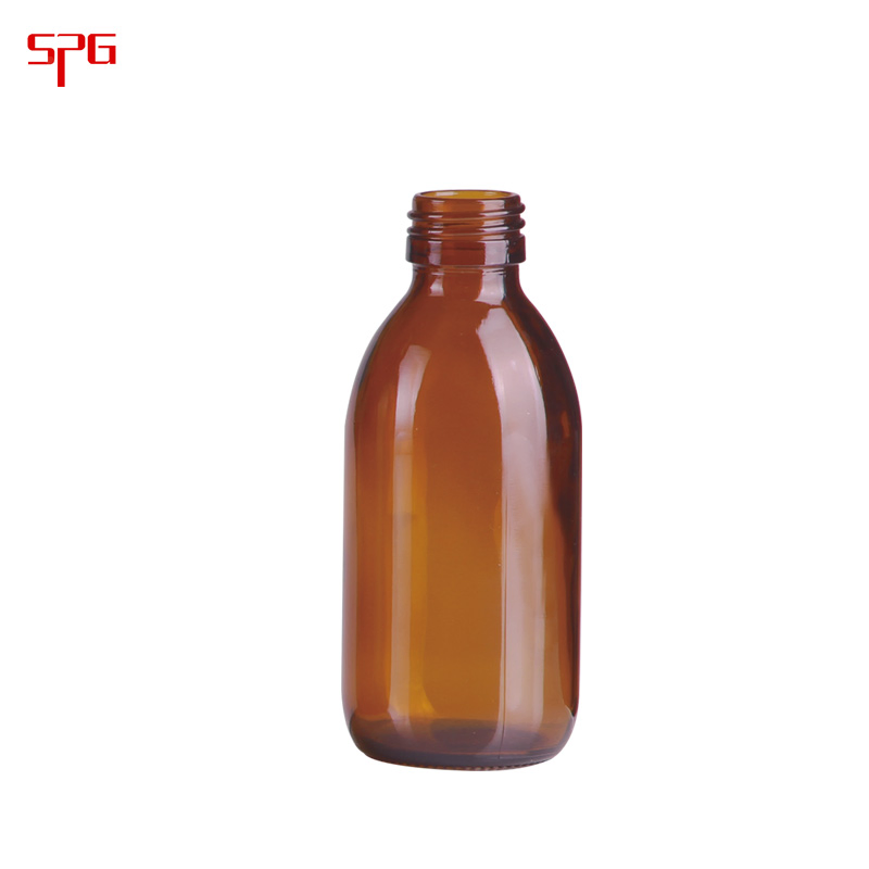Amber Glass Bottle for Syrup