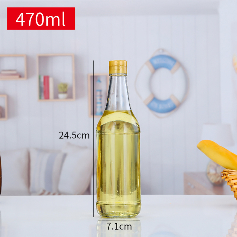 Hot-Selling Kitchen Glass Condiment Bottles Soy Sauce Vinegar Peanut Oil Glass Packaging Containers with Lids Wholesale Factory for Kitchen Cooking Glass Bottle