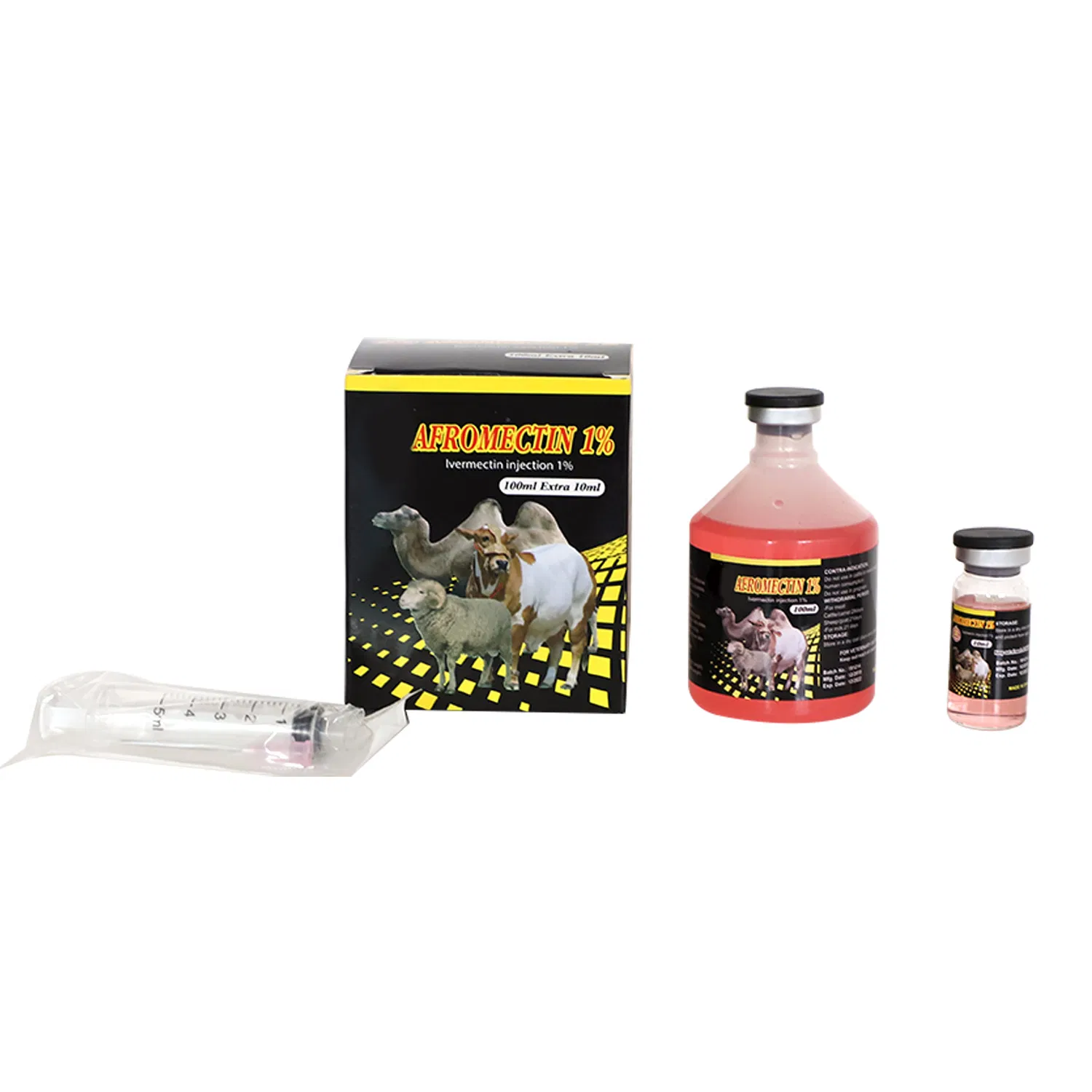 Ivermectin Injection 2% Veterinary Medicine for Cattle Sheep Goats GMP Factory