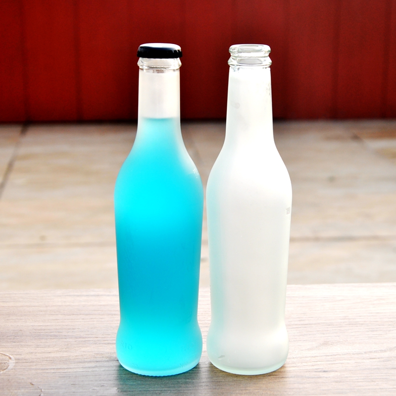 Wholesale Beverage Soda Juice Cocktail Clear Frosting Glass Bottle