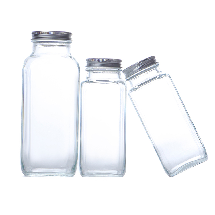 BPA Free 100ml 250ml 350ml Flat Custom Logo Yogurt Jelly Milk Botella De Vidrio for Juice