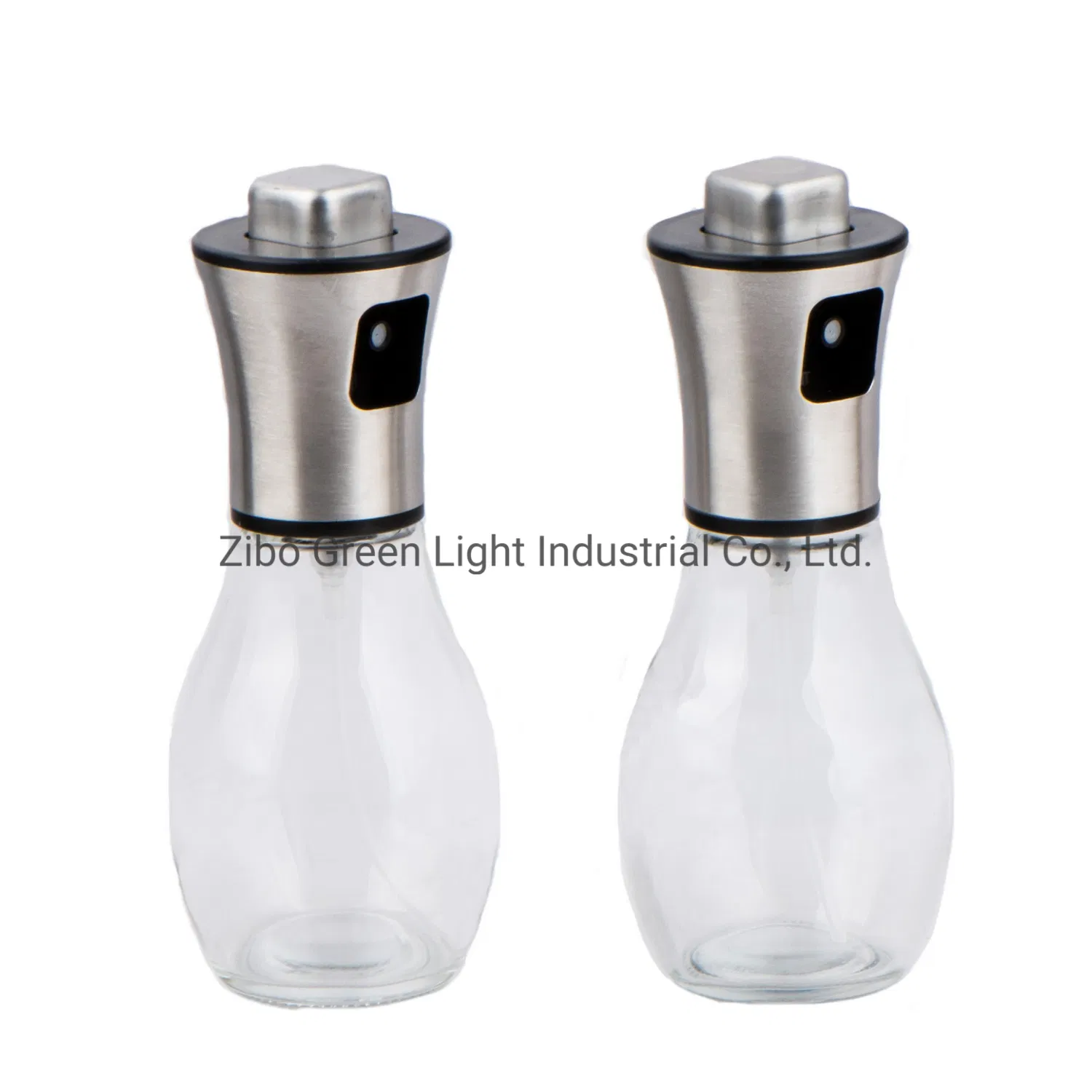 200ml Bowling Shape Glass Oil Spray Bottle/Olive Oil Bottle/Oil Dispenser/Glass Bottle/Glass Dressing Bottle with Stainless Steel Spray Lid