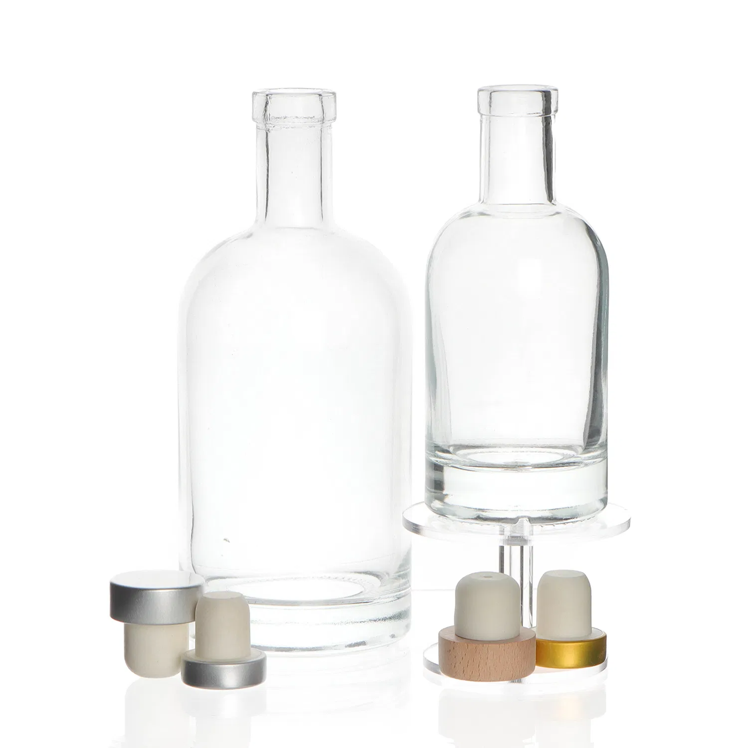 Reusable 375ml 500ml 750ml 1000ml Vodka Tequila Spirits Glass Liquor Bottle