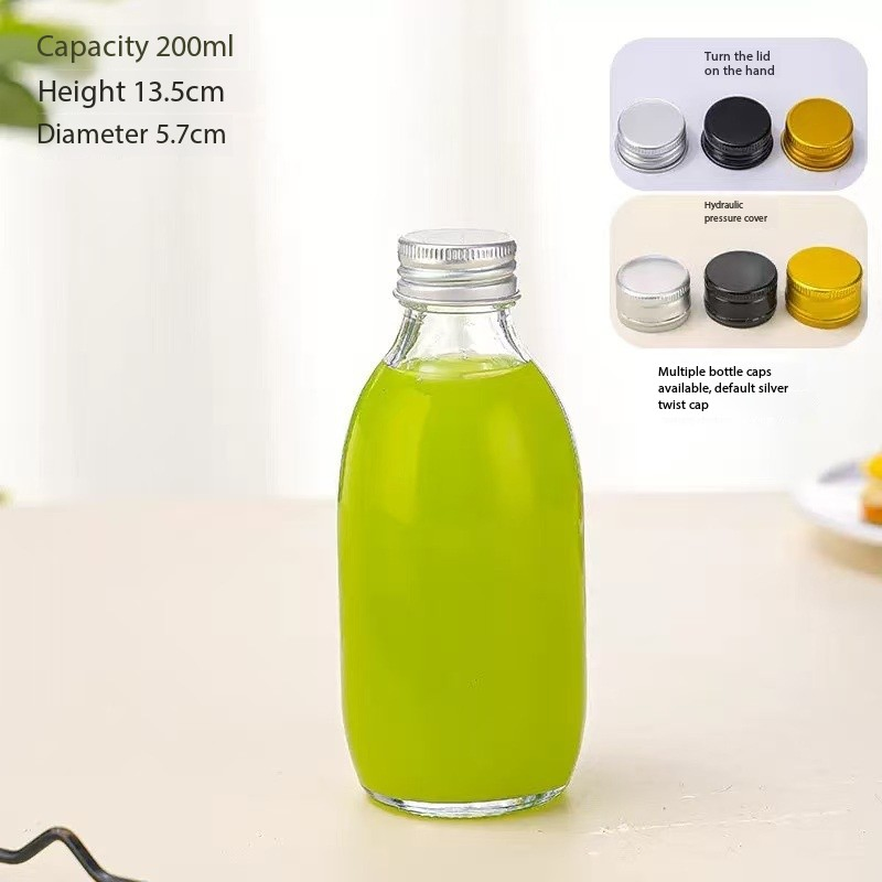 Clear Glass Water Bottle 150ml 250ml 300ml 350ml 500ml Mineral Beverage Water Bottles Glass Bottles for Juice Kombucha
